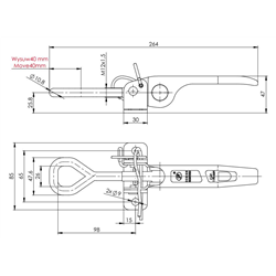 Spinacz zaczep do burt ZB-15 1190kg zastosowanie przyczepka SPP-347883159