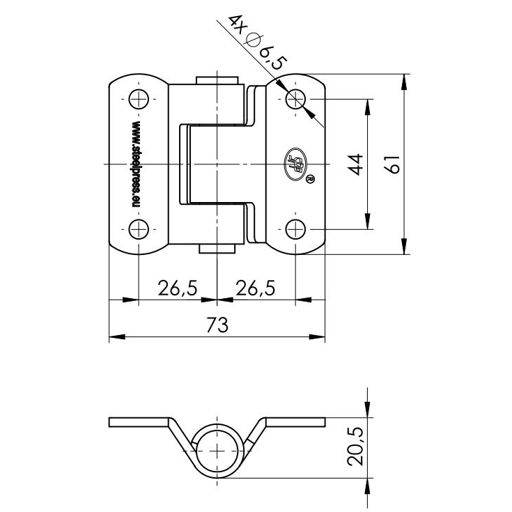 Zawias ZW-02.40 zastosowanie przyczepka SPP-347883188