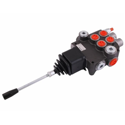 Rozdzielacz hydrauliczny dwusekcyjny (2-sekcyjny) 80L z joystickiem-347881594