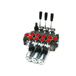Rozdzielacz hydrauliczny (50 l/m) 4 sekc. 3 sekcje ster. Ręczno elektryczne 24 DC 1 sekcja manualna-347890820