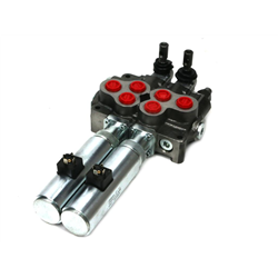 Rozdzielacz hydrauliczny (80 l/m) 2 sekc. ster. ręczno elektryczne 24 VDC-347890849