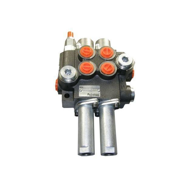 Rozdzielacz hydrauliczny dwusekcyjny (2) 40L sterowany joystickiem (na linki)-347874393