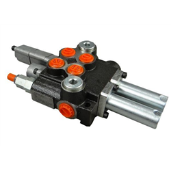Rozdzielacz hydrauliczny 40L/min 2-sekcyjny z jedną sekcją pływającą na linki (kity)-347875749