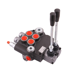 Rozdzielacz hydrauliczny dwusekcyjny (2-sekcyjny) 80L z zatrzaskami-347453286