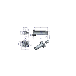 Zestaw (kit) do rozdzielacza hydraulicznego 40l - 80l/min - mocowanie linki-347875746