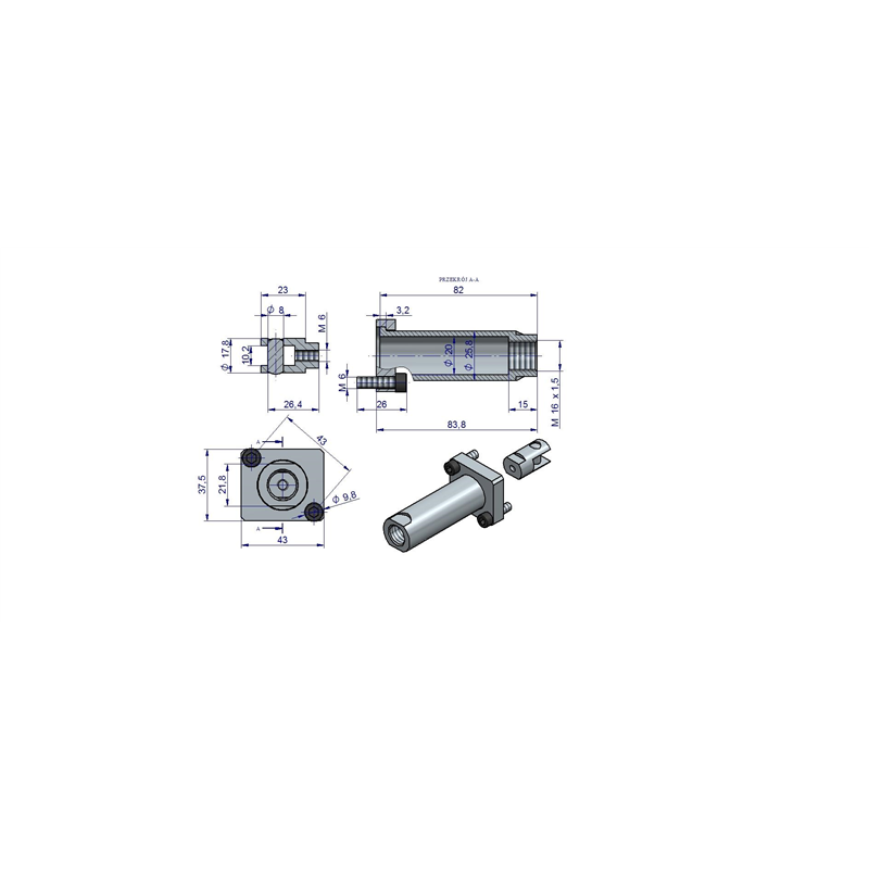 Zestaw (kit) do rozdzielacza hydraulicznego 40 - 80l/min - mocowanie linki-347447401
