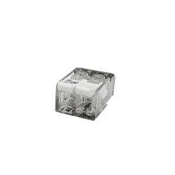 Szybkozłączka elektryczna 2 otworowa z zapadką. przewód- linka. drut  0.5-4 mm2 ( opakowanie zawiera 10 szt. )-347465041