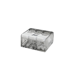 Szybkozłączka elektryczna 3 otworowa z zapadką. przewód- linka. drut  0.5-4 mm2 ( opakowanie zawiera 10 szt. )-347893348