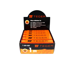Miara składana 1m z tworzywa w displayu TEGER sprzedawana po 20 szt-347470782