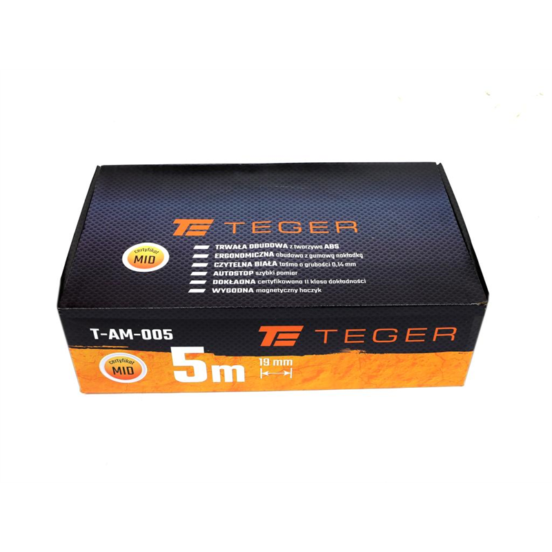 Miara stalowa rozwijana 5m 19mm TEGER-347470796