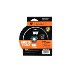 Tarcza diamentowa do cięcia na mokro pełna 115x22.23 mm TEGER-347898638