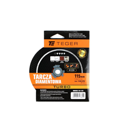 Tarcza diamentowa TURBO 115x22.23 mm TEGER-347898647