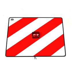Tablica wyróżniająca odblaskowa. z lampką czerwoną LEWA 400mm/300mm. 101-04W-75-347899474