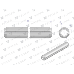 Kołek sprężysty 12x80 TEGER, (sprzedawane po 10)-347479175