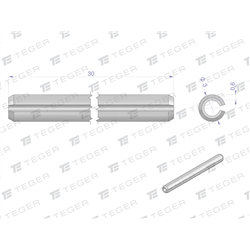 Kołek sprężysty 3x30 TEGER, (sprzedawane po 10)-347907590