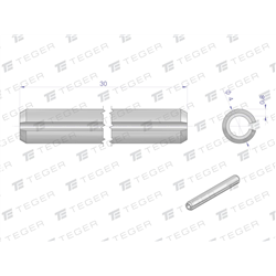 Kołek sprężysty 4x30 TEGER, (sprzedawane po 10)-347907504