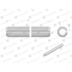 Kołek sprężysty 5x50 TEGER, (sprzedawane po 10)-347479195