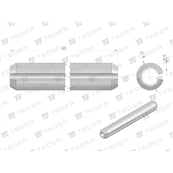 Kołek sprężysty 8x60 TEGER, (sprzedawane po 10)-347907626