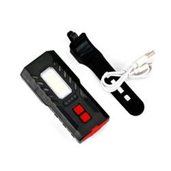 Lampa rowerowa latarka  LED przednia zdwojona z powerbankiem 4000 mAh i funkcją RED ładowana USB Teger-347475508