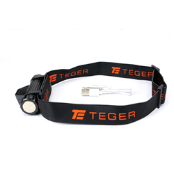 Latarka czołówka LED COB 200 Lm ładowana USB Teger-347899483