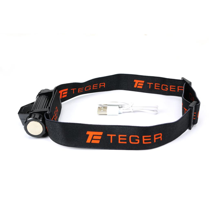 Latarka czołówka LED COB 200 Lm ładowana USB Teger-347899483