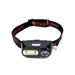 Latarka czołówka LED COB 200 Lm z czujnikiem ruchu USB Teger-347899485