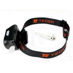 Latarka czołówka LED COB 200 Lm z czujnikiem ruchu USB Teger-347899486