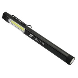 Latarka LED COB pen aluminiowa 400lm akumulator 750mAh ładowana USB Teger-347769011