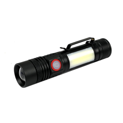 Latarka uniwersalna diody LED typu T6 COB aku 1200 mAh ładowany USB 400 lm Teger-347475493
