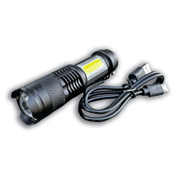 Latarka kompaktowa LED COB aluminiowa obudowa 200 lm z funkcją oświetlenia warsztatowego 500mAh USB Teger-347475937