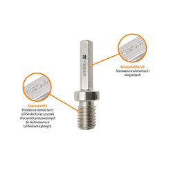 Adapter do wkrętarki i wiertarki M14 HEX 3/8" / TEGER-347475894