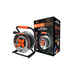 Przedłużacz bębnowy, przemysłowy HEAVY DUTY, 3X2,5mm, IP44, H07RN-F, cert. CE / 30M, Teger-347905907