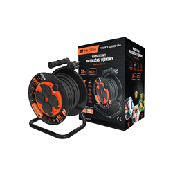 Przedłużacz bębnowy, warsztatowy PROFESSIONAL, 3X1,5mm, IP44, H05RR-F, cert. CE / 20M, Teger-347905905