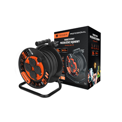 Przedłużacz bębnowy, warsztatowy PROFESSIONAL, 3X1,5mm, IP44, H05RR-F, cert. CE / 30M, Teger-347905909