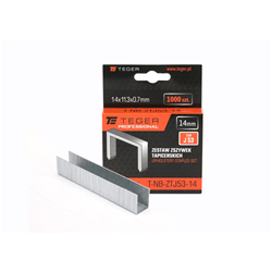 Zestaw zszywek tapicerskich PROFESSIONAL (typ J/53) 14/11,3/0,7mm / 1000 szt / TEGER-347904801