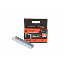 Zestaw zszywek tapicerskich PROFESSIONAL (typ J/53) 8/11,3/0,7mm / 1000 szt / TEGER-347476416