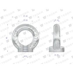 Nakrętka oczkowa, nakrętka z oczkiem M10 TEGER, (sprzedawane po 5)-347907846