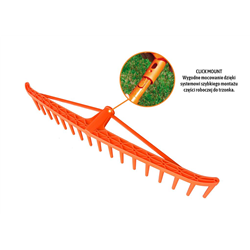 Grabie plastikowe do siana 18 zębne (mocowanie CLICK) / TEGER-347470601