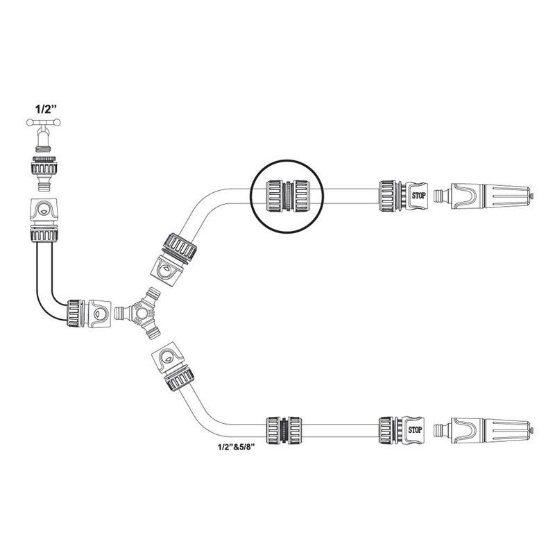 Łącznik węża 3/4" / TEGER-347895113