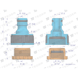 Przyłącze do kranu 1/2" & 3/4" / TEGER-347466790