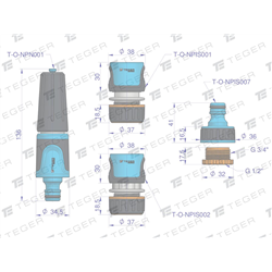 Zestaw natryskowy 1/2" & 3/4" / TEGER-347466808