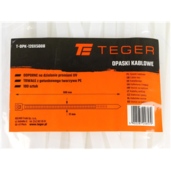 Opaski kablowe, opaska kablowa, opaski zaciskowe, tyrytytki, trytytki, 12.0 x 500mm 100 szt w worku transparentne odporne na UV,