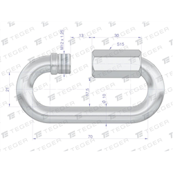Ogniwo skręcane 10mm TEGER, (sprzedawane po 10)-347769143