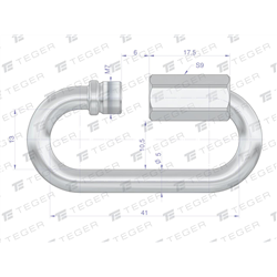 Ogniwo skręcane 5mm TEGER, (sprzedawane po 25)-347769135