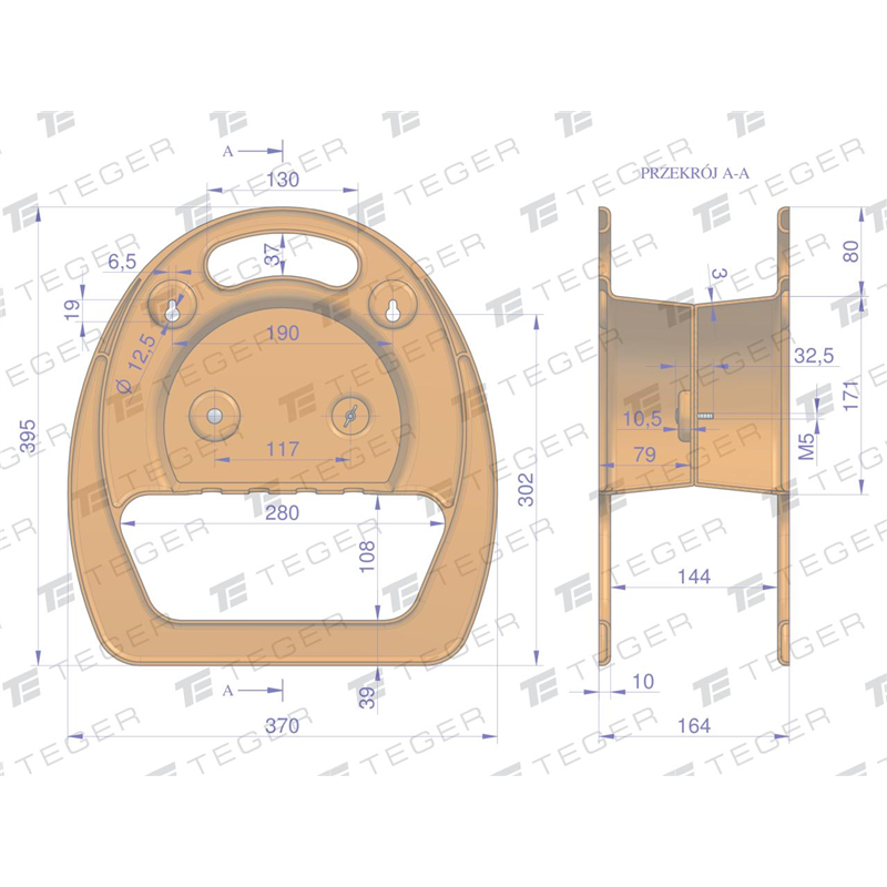 Zestaw ogrodowy 1/2"  (wąż 20m. zestaw natryskowy. wieszak na wąż) / TEGER-347899289