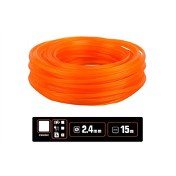 Żyłka tnąca do podkaszarek / Kwadrat / 2.4 mm / 15 m / TEGER-347900463
