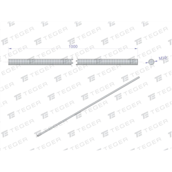 Pręt gwintowany M10 x 1000mm kl.8.8 DIN 975 ocynkowany TEGER (sprzedawane po 5)-347479238