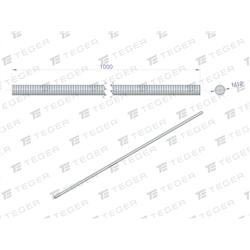 Pręt gwintowany M12 x 1000mm kl.8.8 DIN 975 ocynkowany TEGER (sprzedawane po 5)-347907688