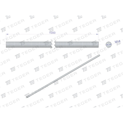 Pręt gwintowany M14 x 1000mm kl.8.8 DIN 975 ocynkowany TEGER (sprzedawane po 5)-347479246