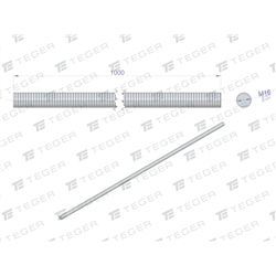 Pręt gwintowany M16 x 1000mm kl.8.8 DIN 975 ocynkowany TEGER (sprzedawane po 5)-347479240